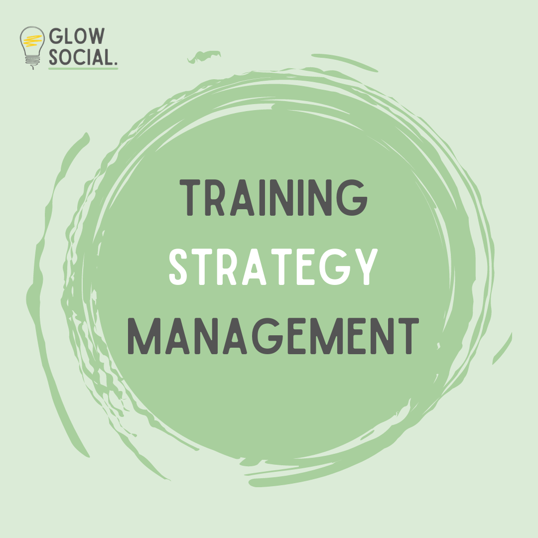 Social Media Manager in Surrey and London Glow Social Training Strategy Management graphic